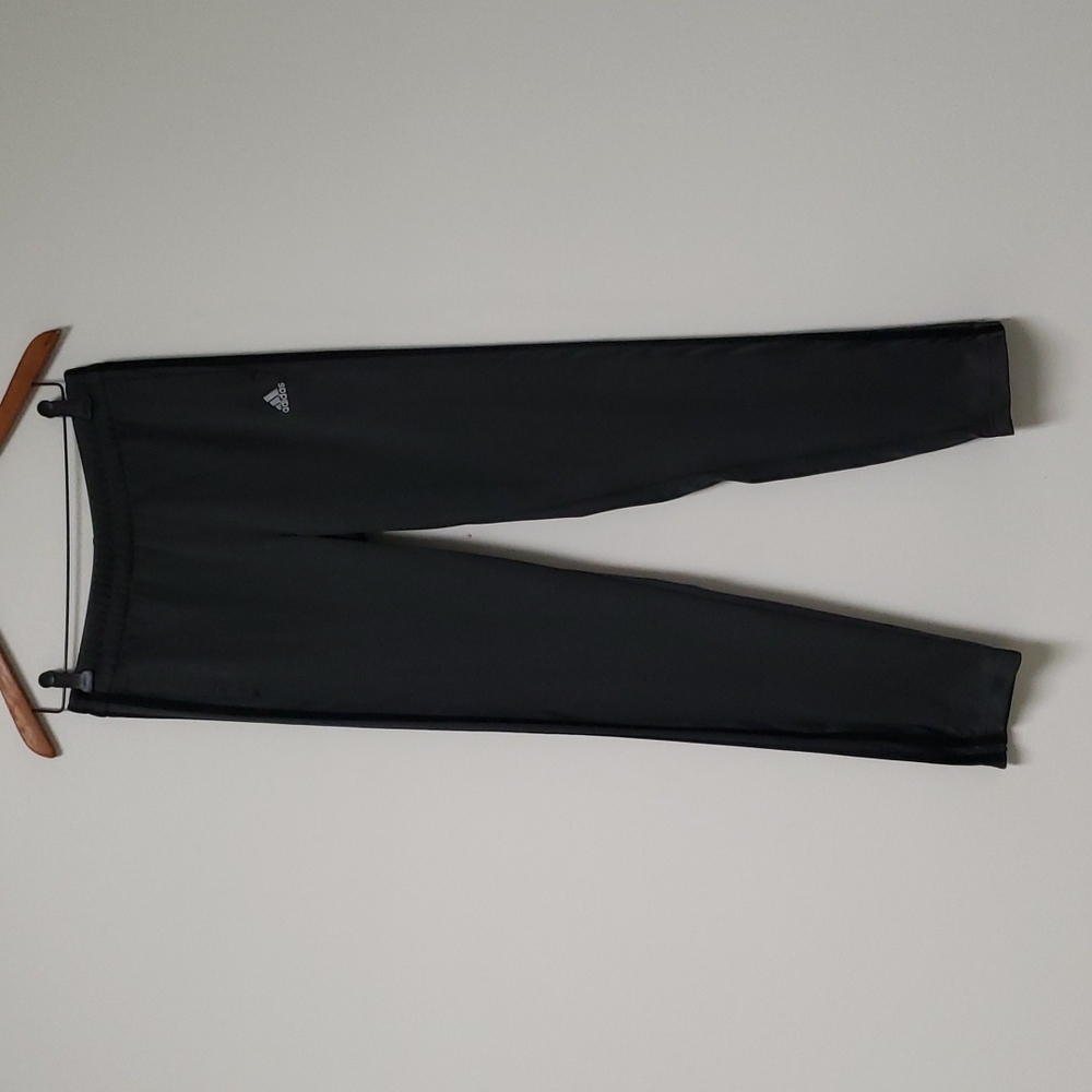 Adidas Climalite‎ Dark Gray Track Pants With Black Stripes Size Medium